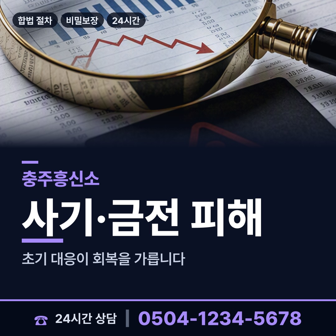충주 노은면 중고거래사기 상담 안내